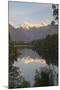 Lake Matheson with Mount Cook and Mount Tasman, West Coast, South Island, New Zealand, Pacific-Stuart Black-Mounted Photographic Print