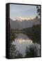 Lake Matheson with Mount Cook and Mount Tasman, West Coast, South Island, New Zealand, Pacific-Stuart Black-Framed Stretched Canvas