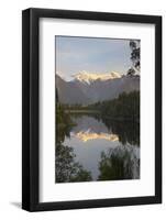 Lake Matheson with Mount Cook and Mount Tasman, West Coast, South Island, New Zealand, Pacific-Stuart Black-Framed Photographic Print