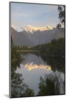 Lake Matheson with Mount Cook and Mount Tasman, West Coast, South Island, New Zealand, Pacific-Stuart Black-Mounted Photographic Print