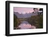 Lake Matheson with Mount Cook and Mount Tasman, West Coast, South Island, New Zealand, Pacific-Stuart Black-Framed Photographic Print