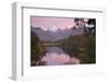 Lake Matheson with Mount Cook and Mount Tasman, West Coast, South Island, New Zealand, Pacific-Stuart Black-Framed Photographic Print