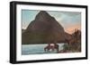 Lake McDermott, Glacier Park, Montana-null-Framed Art Print