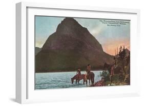 Lake McDermott, Glacier Park, Montana-null-Framed Art Print