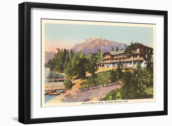 Lake McDonald Hotel, Glacier Park, Montana-null-Framed Art Print