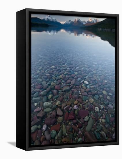 Lake Mcdonald Sunset-Steven Gnam-Framed Stretched Canvas