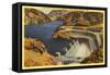 Lake Mead and Hoover Dam-null-Framed Stretched Canvas