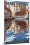 Lake Mead - National Recreation Area - Black Canyon Kayaker-Lantern Press-Mounted Art Print