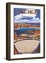 Lake Mead - National Recreation Area - Dam View-Lantern Press-Framed Art Print