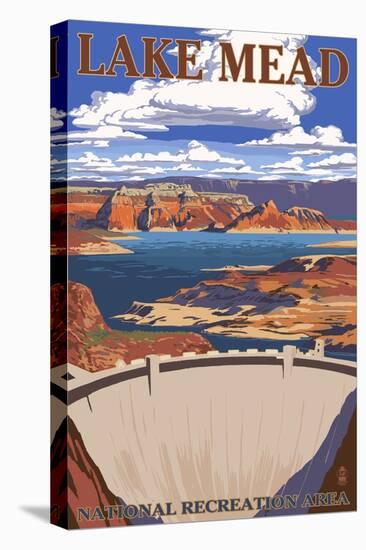 Lake Mead - National Recreation Area - Dam View-Lantern Press-Stretched Canvas