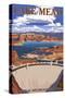 Lake Mead - National Recreation Area - Dam View-Lantern Press-Stretched Canvas