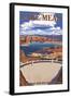 Lake Mead - National Recreation Area - Dam View-Lantern Press-Framed Art Print