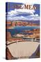 Lake Mead - National Recreation Area - Dam View-Lantern Press-Stretched Canvas