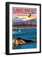 Lake Mead - National Recreation Area - Lake View-Lantern Press-Framed Art Print