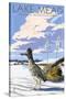 Lake Mead - National Recreation Area - Roadrunner-Lantern Press-Stretched Canvas