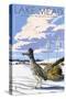 Lake Mead - National Recreation Area - Roadrunner-Lantern Press-Stretched Canvas