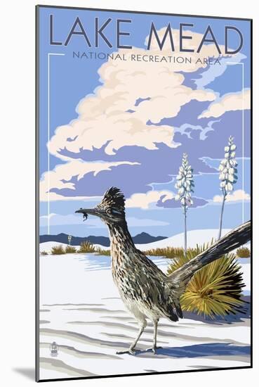 Lake Mead - National Recreation Area - Roadrunner-Lantern Press-Mounted Art Print