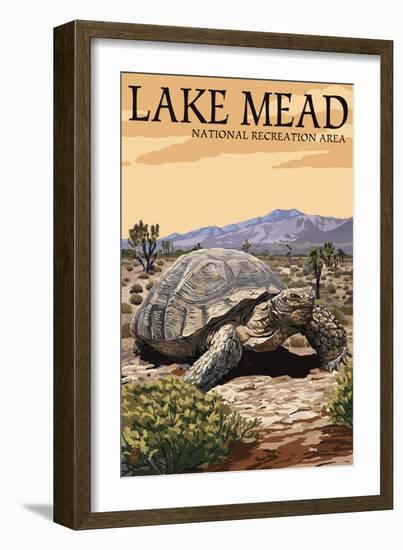 Lake Mead - National Recreation Area - Tortoise-Lantern Press-Framed Art Print