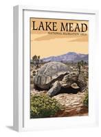 Lake Mead - National Recreation Area - Tortoise-Lantern Press-Framed Art Print