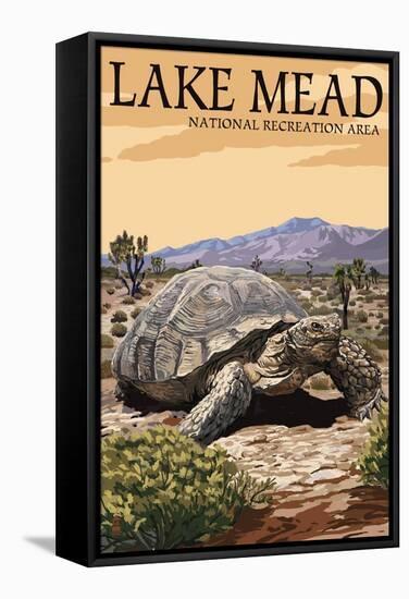 Lake Mead - National Recreation Area - Tortoise-Lantern Press-Framed Stretched Canvas