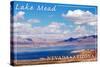 Lake Mead, Nevada - Arizona - Day Scene-Lantern Press-Stretched Canvas