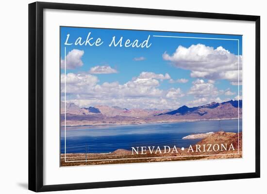 Lake Mead, Nevada - Arizona - Day Scene-Lantern Press-Framed Art Print