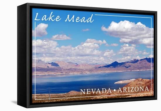 Lake Mead, Nevada - Arizona - Day Scene-Lantern Press-Framed Stretched Canvas