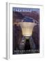 Lake Mead, Nevada - Arizona - Hoover Dam at Night-Lantern Press-Framed Art Print