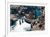 Lake Mead, Nevada - Arizona - Hoover Dam View-Lantern Press-Framed Premium Giclee Print