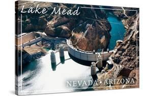 Lake Mead, Nevada - Arizona - Hoover Dam View-Lantern Press-Stretched Canvas