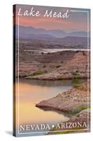 Lake Mead, Nevada - Arizona - Lake at Dusk-Lantern Press-Stretched Canvas