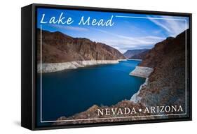 Lake Mead, Nevada - Arizona - Lake View-Lantern Press-Framed Stretched Canvas