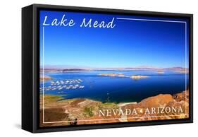 Lake Mead, Nevada - Arizona - Marina View-Lantern Press-Framed Stretched Canvas