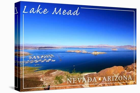 Lake Mead, Nevada - Arizona - Marina View-Lantern Press-Stretched Canvas