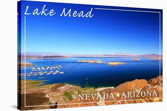 Lake Mead, Nevada - Arizona - Marina View-Lantern Press-Stretched Canvas