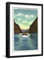 Lake Mead, Nevada, Boulder Canyon View of a Yacht-Lantern Press-Framed Art Print