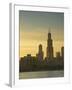 Lake Michigan and Skyline Including Sears Tower, Chicago, Illinois-Alan Copson-Framed Photographic Print