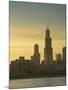 Lake Michigan and Skyline Including Sears Tower, Chicago, Illinois-Alan Copson-Mounted Photographic Print