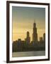 Lake Michigan and Skyline Including Sears Tower, Chicago, Illinois-Alan Copson-Framed Photographic Print