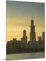 Lake Michigan and Skyline Including Sears Tower, Chicago, Illinois-Alan Copson-Mounted Photographic Print