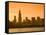 Lake Michigan and Skyline Including Sears Tower, Chicago, Illinois-Alan Copson-Framed Stretched Canvas