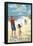 Lake Michigan - Children Flying Kites-null-Framed Poster