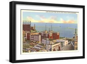 Lake Michigan from Racine, Wisconsin-null-Framed Art Print