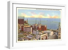 Lake Michigan from Racine, Wisconsin-null-Framed Art Print