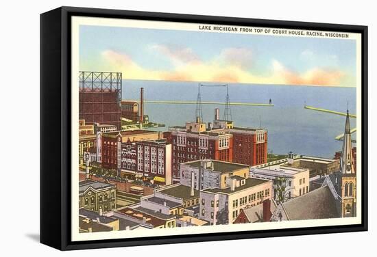 Lake Michigan from Racine, Wisconsin-null-Framed Stretched Canvas