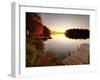 Lake Millinocket at Sunrise, Baxter State Park, Maine, New England, USA, North America-Alan Copson-Framed Photographic Print