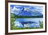 Lake Minnewanka Mount Inglismaldie, Banff National Park, Alberta, Canada-William Perry-Framed Photographic Print