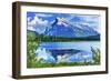 Lake Minnewanka Mount Inglismaldie, Banff National Park, Alberta, Canada-William Perry-Framed Photographic Print