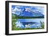 Lake Minnewanka Mount Inglismaldie, Banff National Park, Alberta, Canada-William Perry-Framed Photographic Print