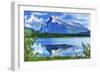 Lake Minnewanka Mount Inglismaldie, Banff National Park, Alberta, Canada-William Perry-Framed Photographic Print